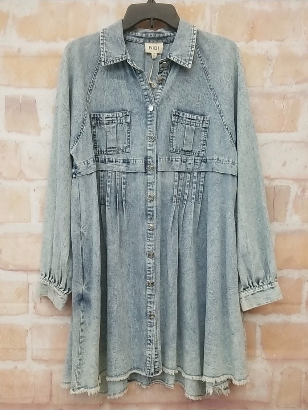 BiBi Light Blue Washed Denim Dress